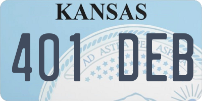 KS license plate 401DEB