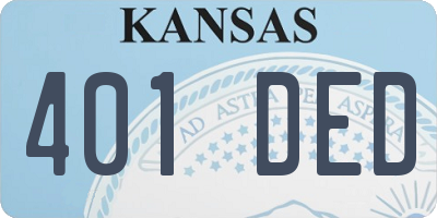 KS license plate 401DED