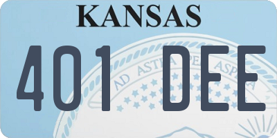 KS license plate 401DEE