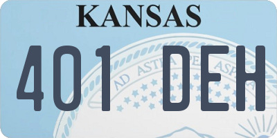KS license plate 401DEH