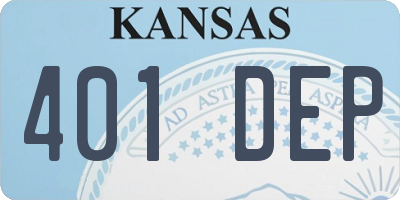 KS license plate 401DEP