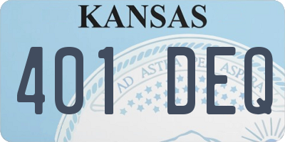 KS license plate 401DEQ