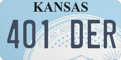 KS license plate 401DER