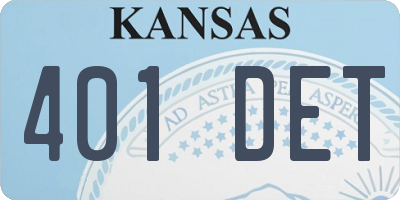 KS license plate 401DET