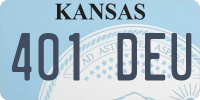 KS license plate 401DEU