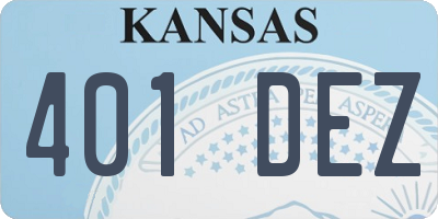 KS license plate 401DEZ