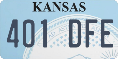 KS license plate 401DFE