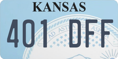 KS license plate 401DFF