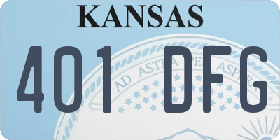 KS license plate 401DFG
