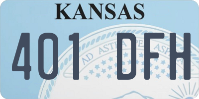 KS license plate 401DFH