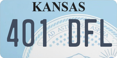 KS license plate 401DFL