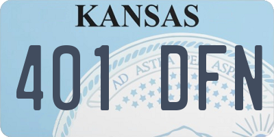 KS license plate 401DFN