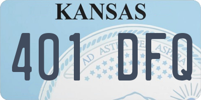 KS license plate 401DFQ
