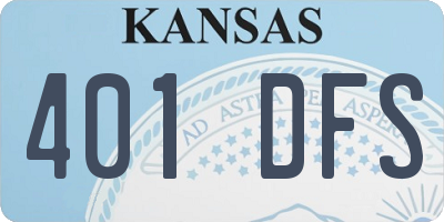 KS license plate 401DFS