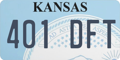 KS license plate 401DFT