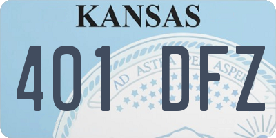 KS license plate 401DFZ
