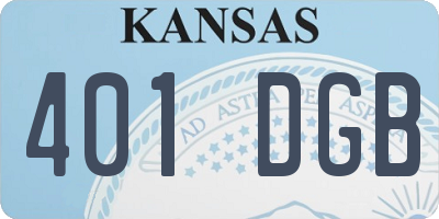 KS license plate 401DGB