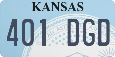 KS license plate 401DGD