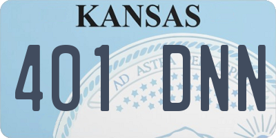 KS license plate 401DNN