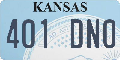 KS license plate 401DNO