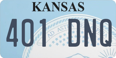 KS license plate 401DNQ