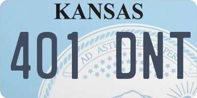 KS license plate 401DNT