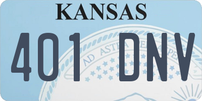 KS license plate 401DNV