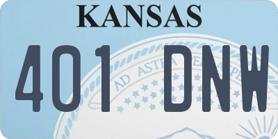 KS license plate 401DNW