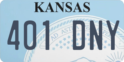 KS license plate 401DNY
