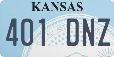 KS license plate 401DNZ