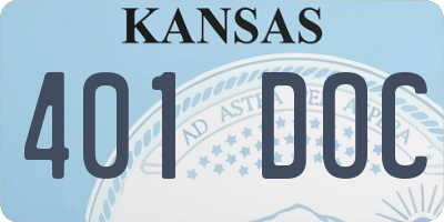 KS license plate 401DOC