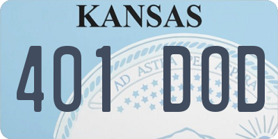 KS license plate 401DOD