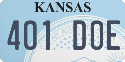 KS license plate 401DOE