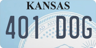 KS license plate 401DOG