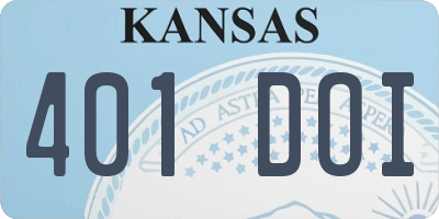 KS license plate 401DOI