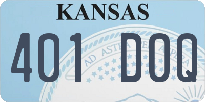 KS license plate 401DOQ