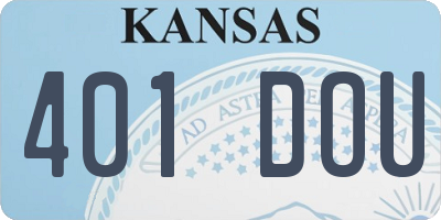 KS license plate 401DOU