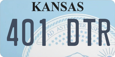 KS license plate 401DTR