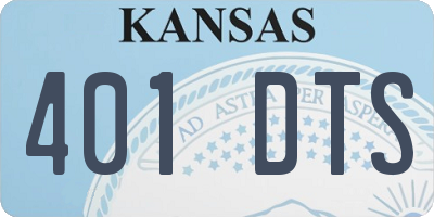 KS license plate 401DTS