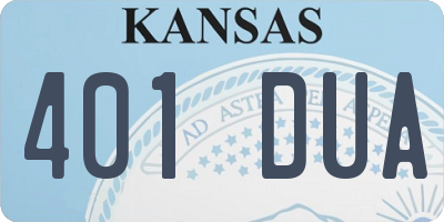 KS license plate 401DUA