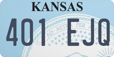 KS license plate 401EJQ