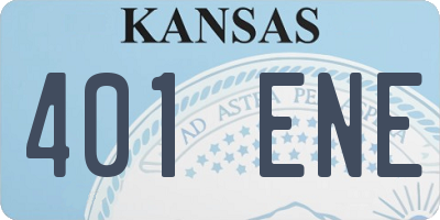 KS license plate 401ENE