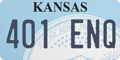 KS license plate 401ENQ