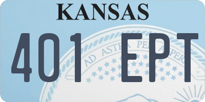 KS license plate 401EPT
