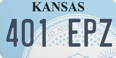 KS license plate 401EPZ