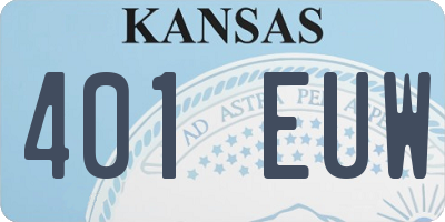 KS license plate 401EUW