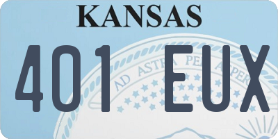 KS license plate 401EUX