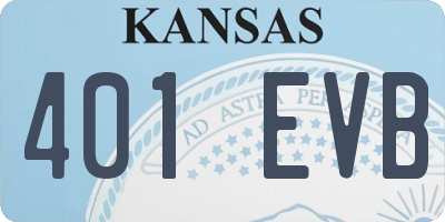 KS license plate 401EVB