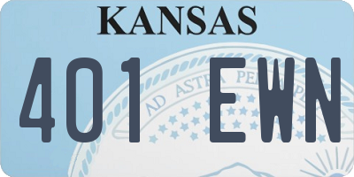 KS license plate 401EWN