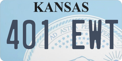 KS license plate 401EWT